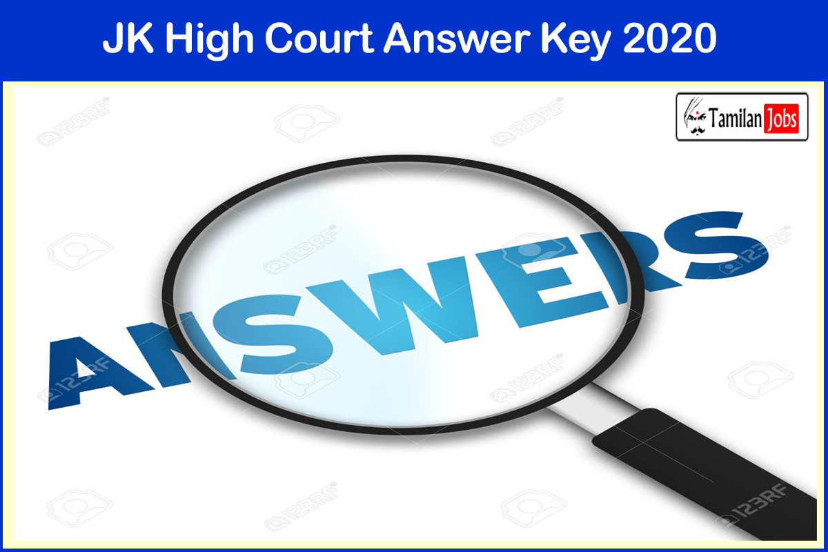 JK High Court Answer Key 2020