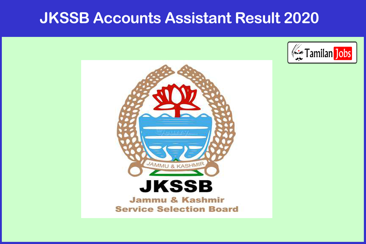 Jkssb Accounts Assistant Result 2020