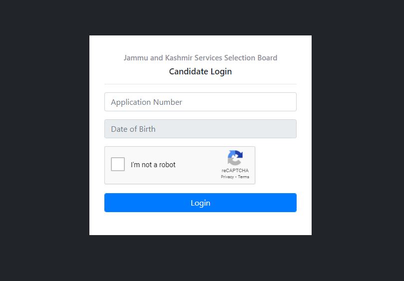 JKSSB Junior Assistant Admit Card 2020