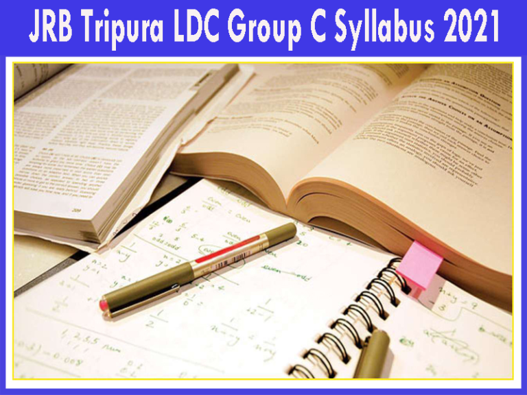 JRB Tripura LDC Group C Syllabus 2021