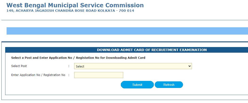 MSCWB Teacher Admit Card 2020