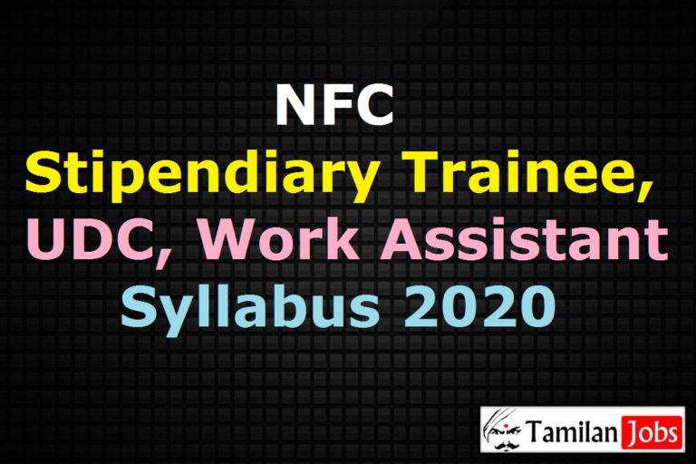 NFC Stipendiary Trainee Syllabus 2020