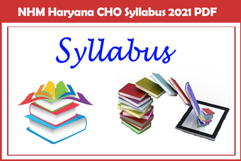 NHM Haryana CHO Syllabus 2021 PDF