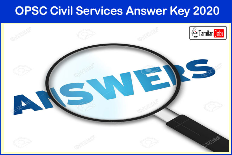OPSC Civil Services Answer Key 2020