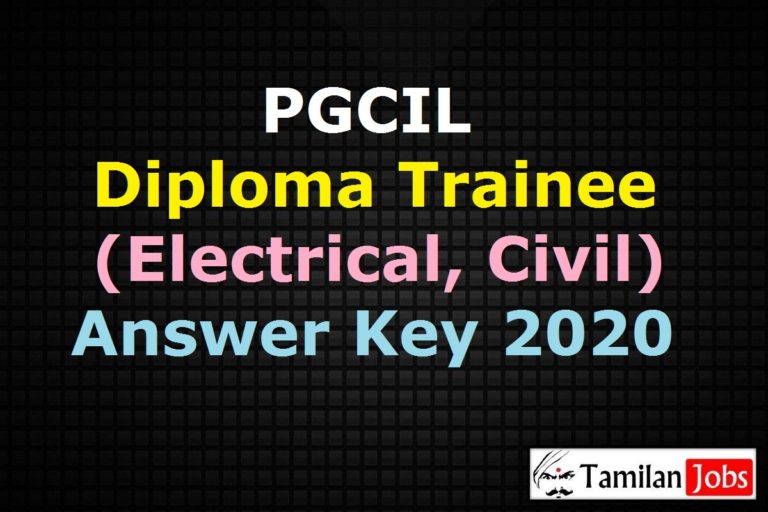 PGCIL Diploma Trainee Answer Key 2020 PDF