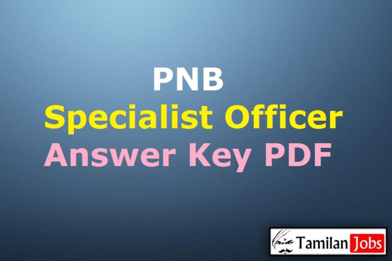 PNB SO Answer Key 2020 PDF