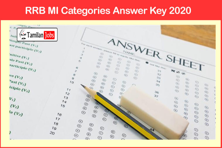 RRB MI Categories Answer Key 2020