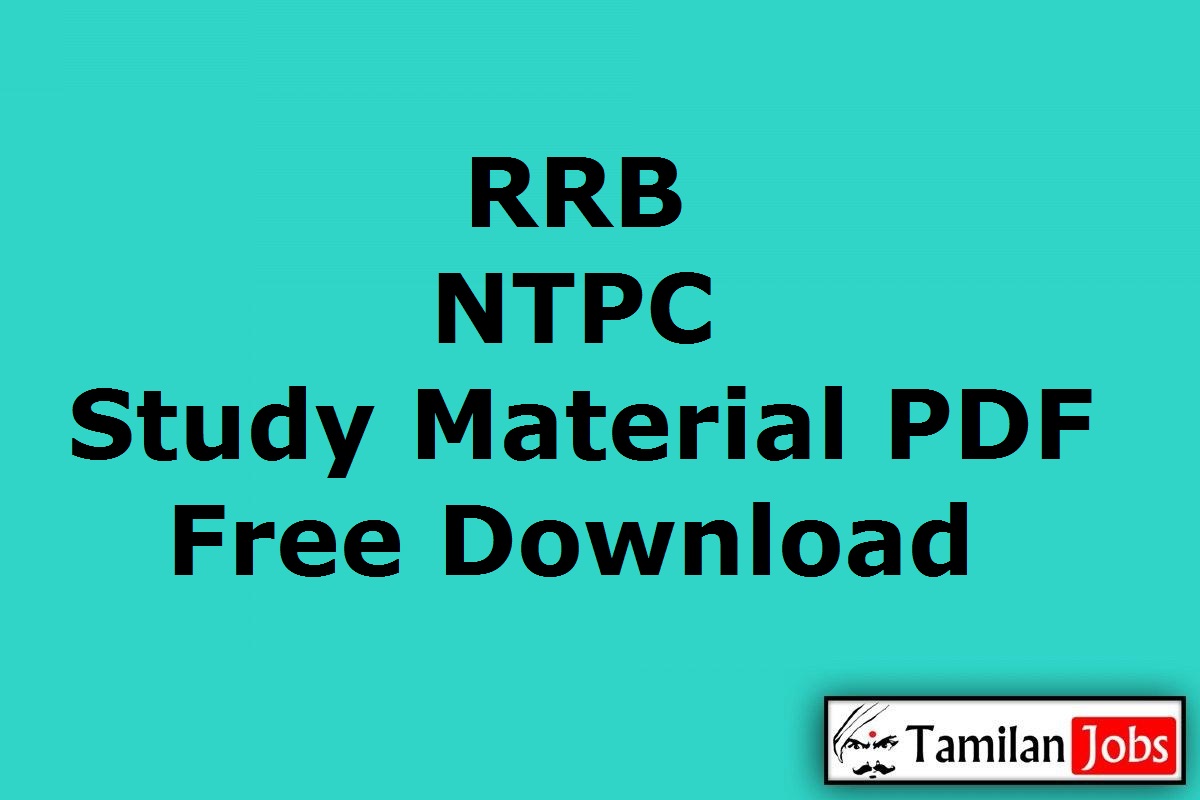 RRB NTPC Study Material PDF Free Download