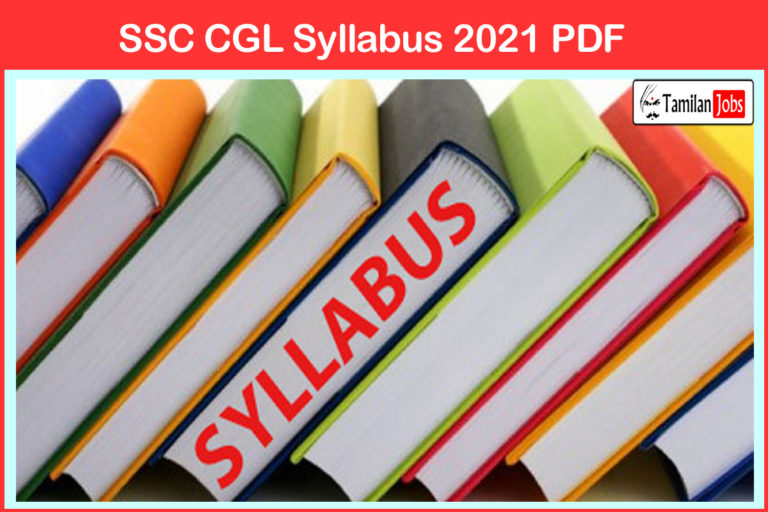 SSC CGL Syllabus 2021 PDF