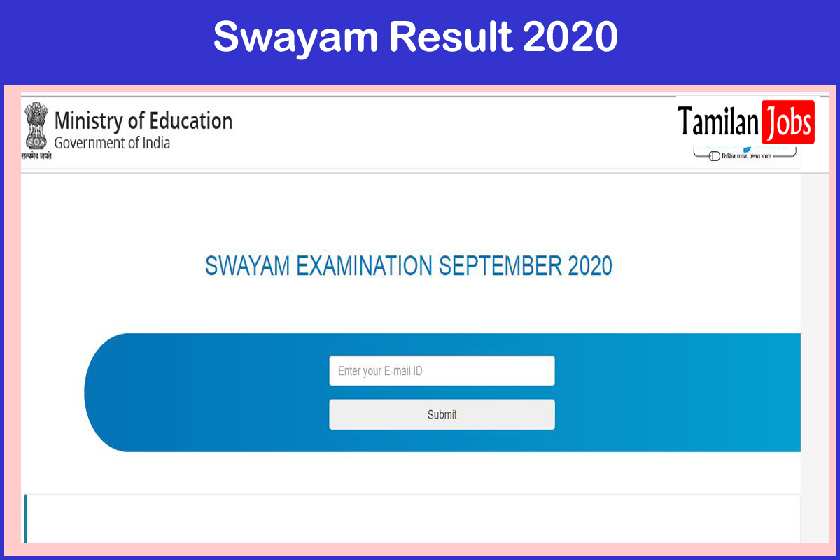 Swayam Result 2020