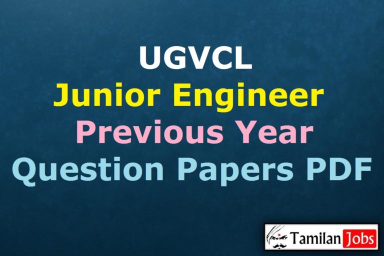 UGVCL Junior Engineer Previous Year Question Papers PDF