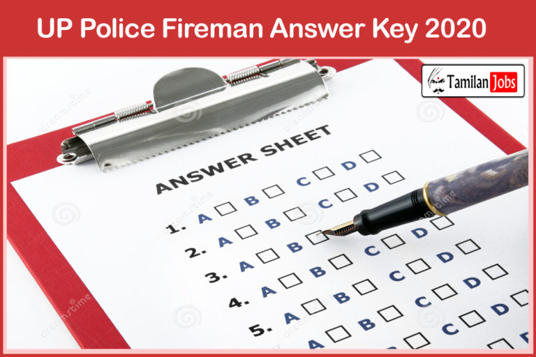 UP Police Fireman Answer Key 2020