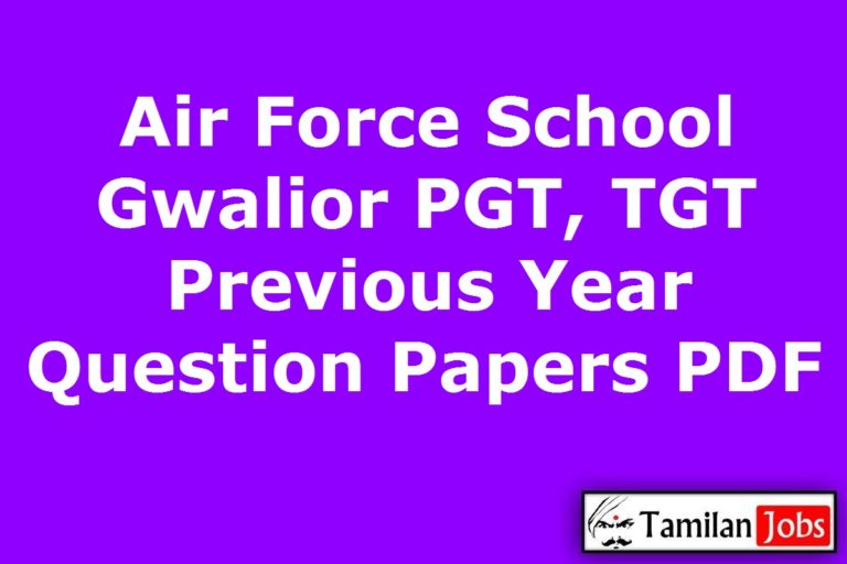 Air Force School Gwalior Previous Question Papers PDF