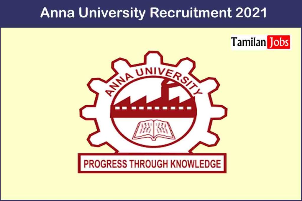 Anna University Recruitment 2021