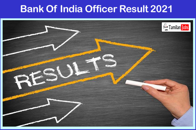 Bank Of India Officer Result 2021