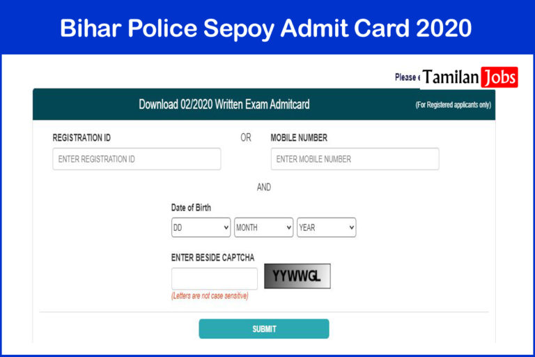Bihar Police Sepoy Admit Card 2020