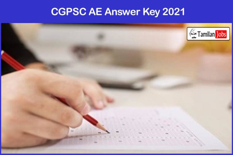CGPSC AE Answer Key 2021