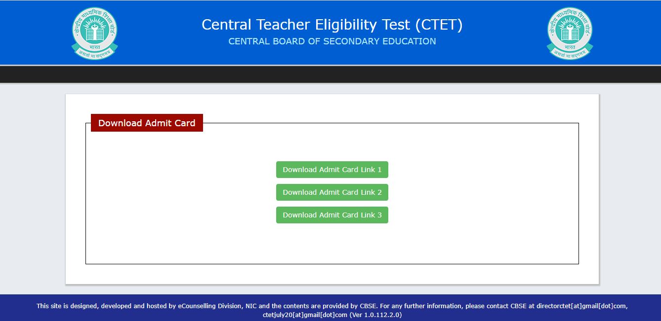 CTET Admit Card 2021