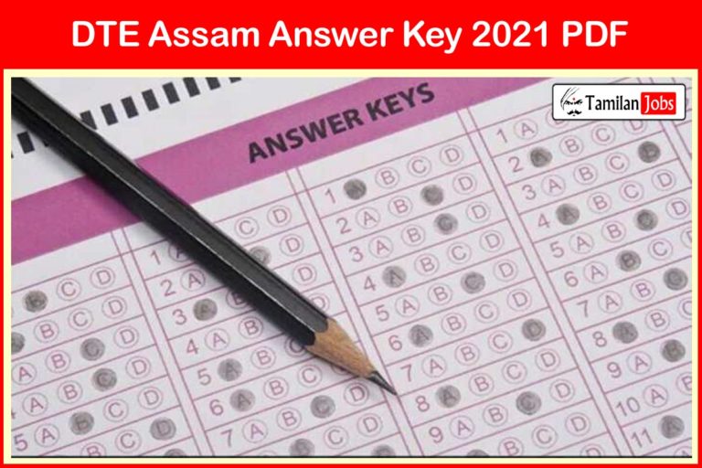 DTE Assam Answer Key 2021