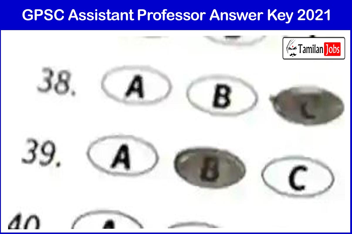 GPSC Assistant Professor Answer Key 2021