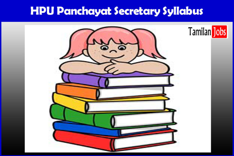 HPU Panchayat Secretary Syllabus