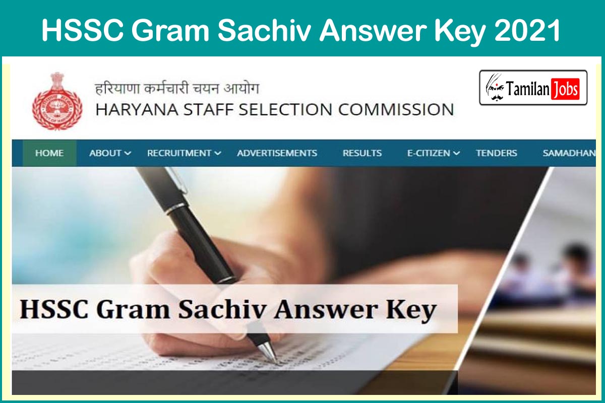 HSSC Gram Sachiv Answer Key 2021