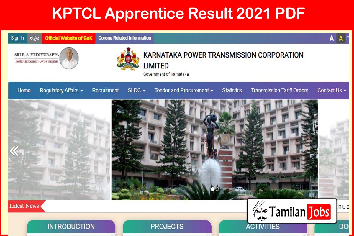 KPTCL Apprentice Result 2021 PDF