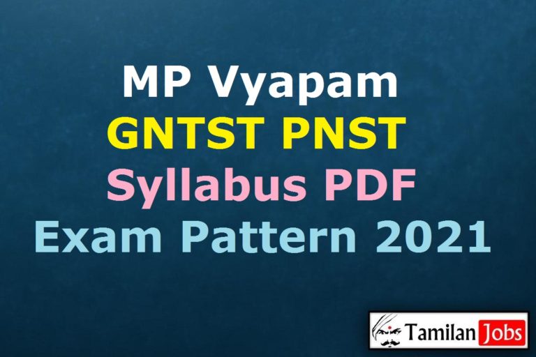 MP GNTST PNST Syllabus 2021 PDF