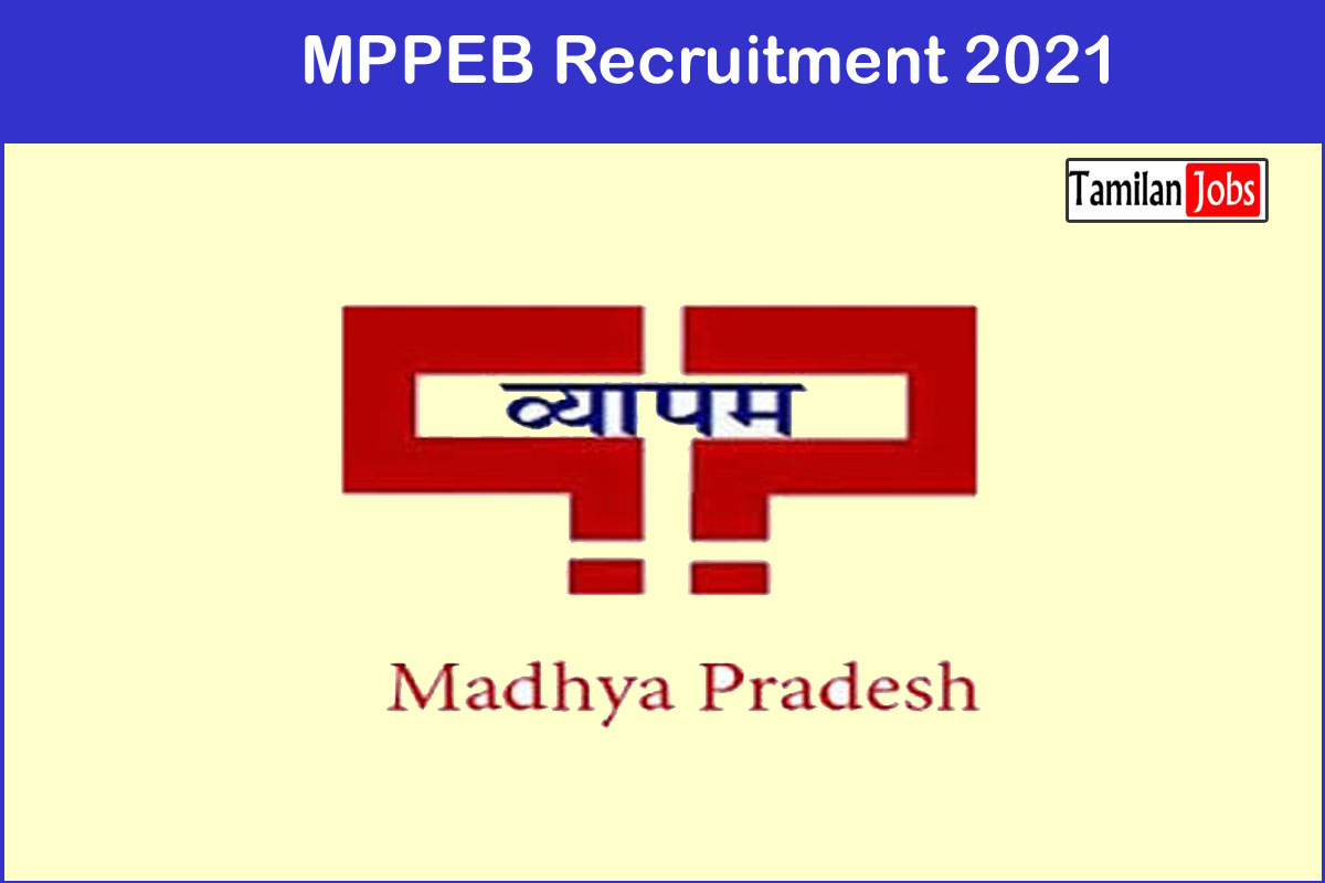 MPPEB Recruitment 2021 - Tamilan Jobs MPPEB Recruitment 2021
