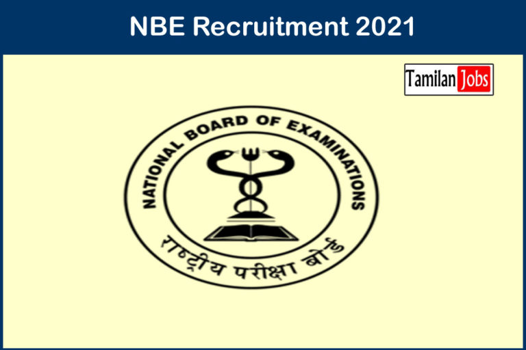 NBE Recruitment 2021