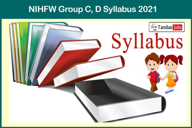 NIHFW Group C, D Syllabus 2021