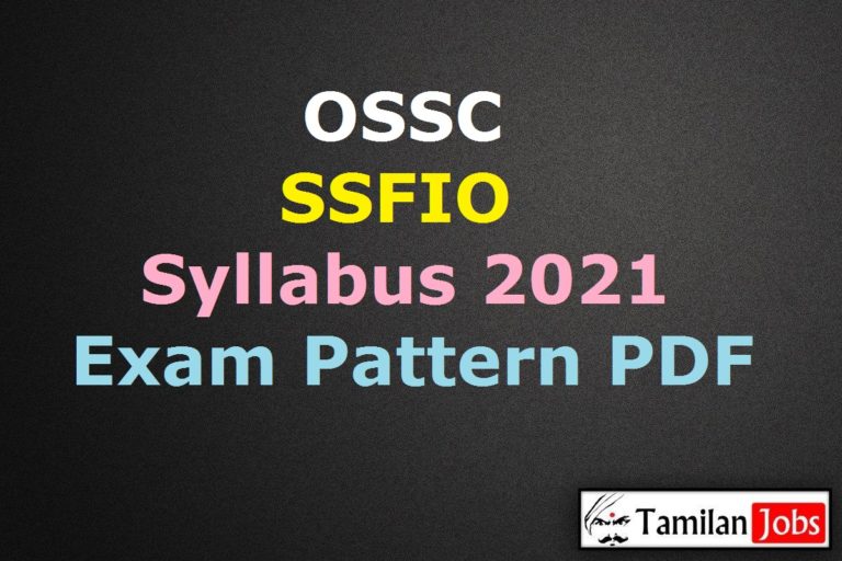 OSSC Small Savings and Financial Inclusion Officer Syllabus 2021 PDF