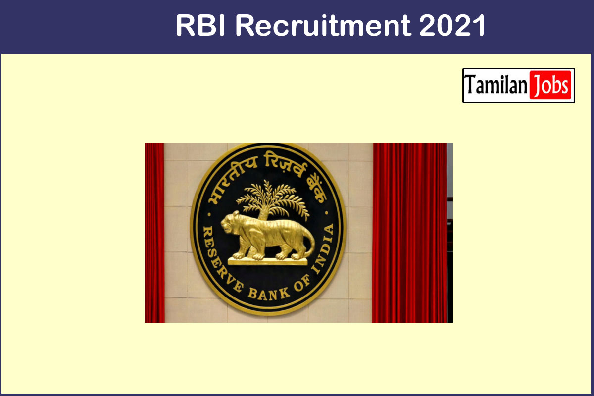 Rbi Recruitment 2021