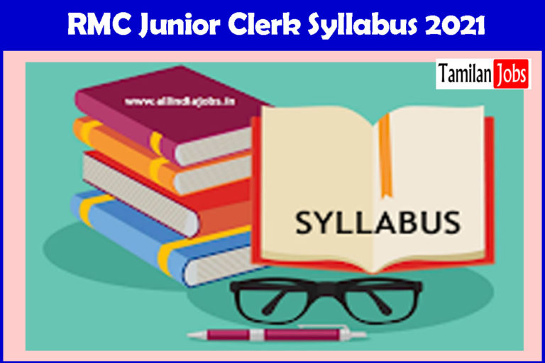 RMC Junior Clerk Syllabus