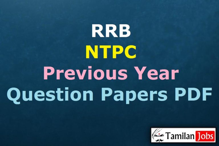 RRB NTPC Previous Year Question Papers PDF