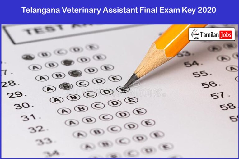 Telangana Veterinary Assistant Final Exam Key 2020