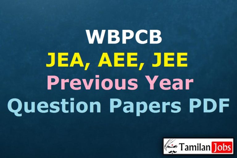 WBPCB Previous Question Papers PDF