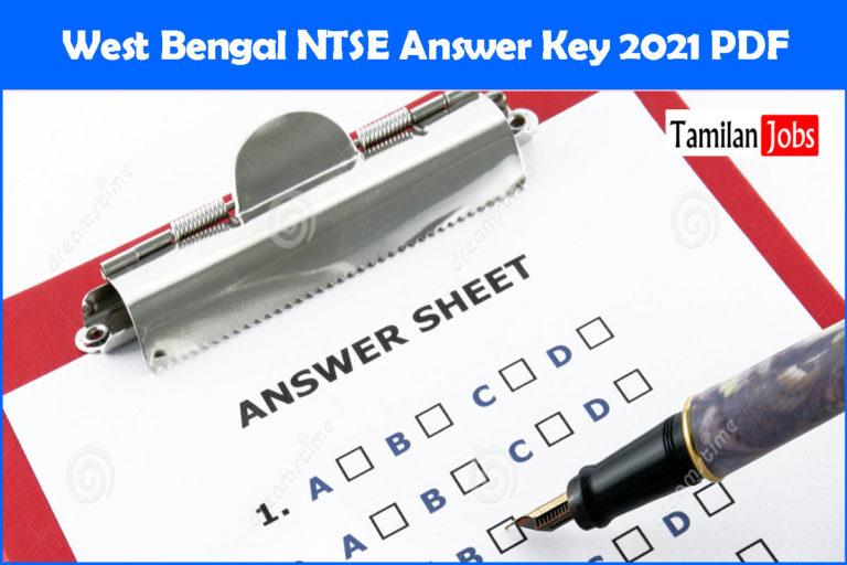 West Bengal NTSE Answer Key 2021 PDF