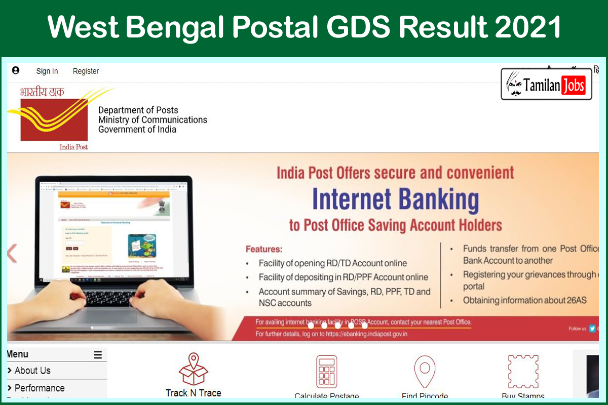 West Bengal Postal GDS Result 2021