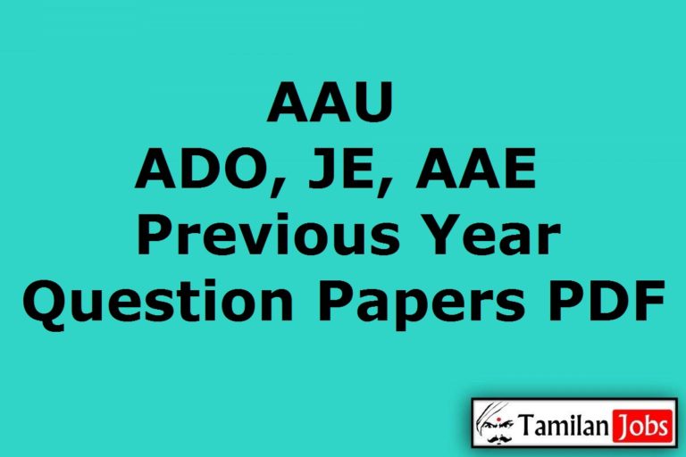 AAU Previous Year Question Papers PDF