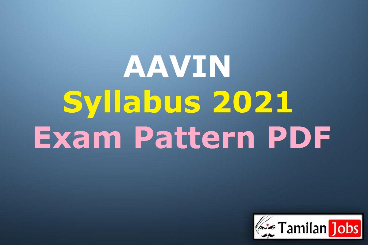 AAVIN Syllabus 2021 PDF