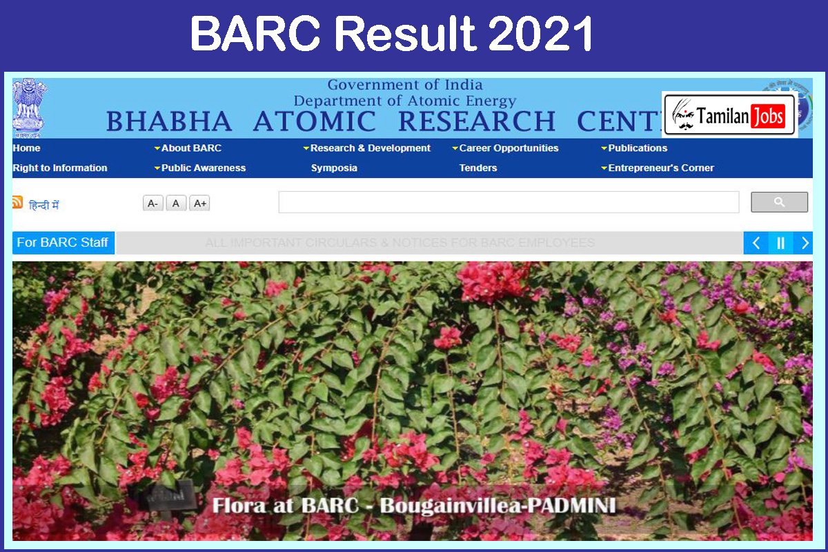 BARC Result 2021