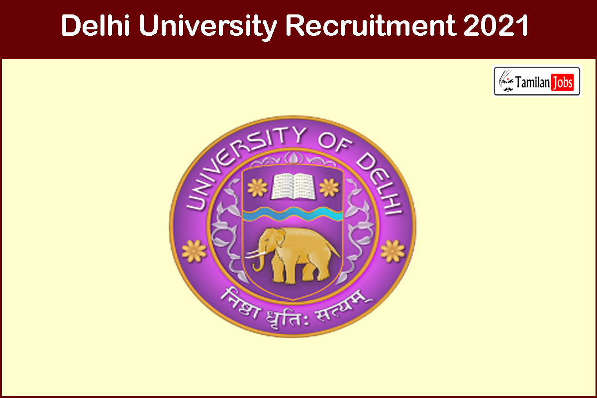 Delhi University Recruitment 2021