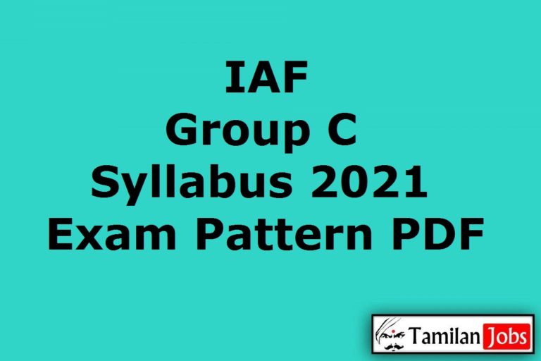 IAF Group C Syllabus 2021 PDF