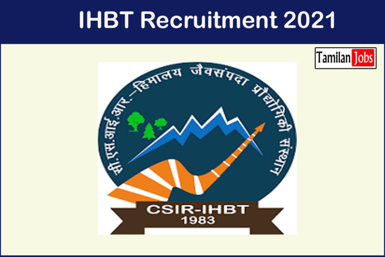 IHBT Recruitment 2021