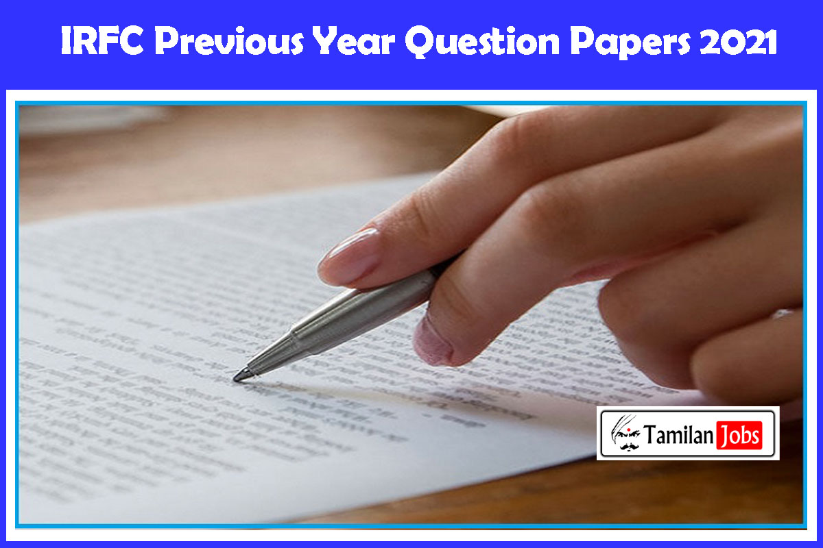 IRFC Previous Year Question Papers 2021