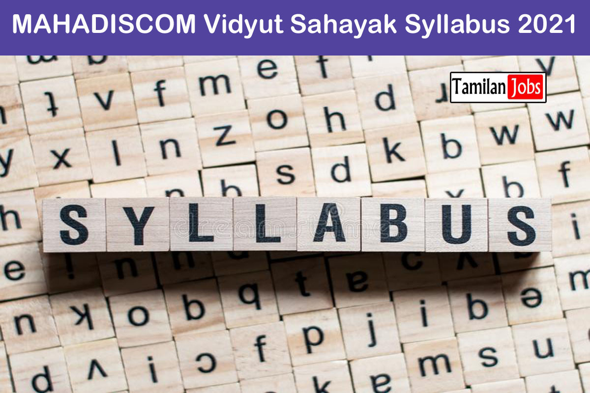 Mahadiscom Vidyut Sahayak Syllabus 2021