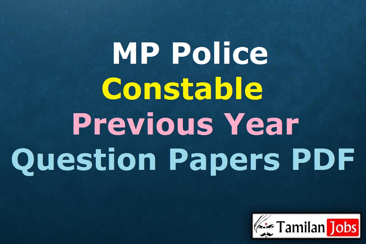 MP Police Constable Previous Year Question Papers PDF