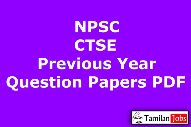 NPSC Combined Technical Services Exam Previous Question Papers PDF