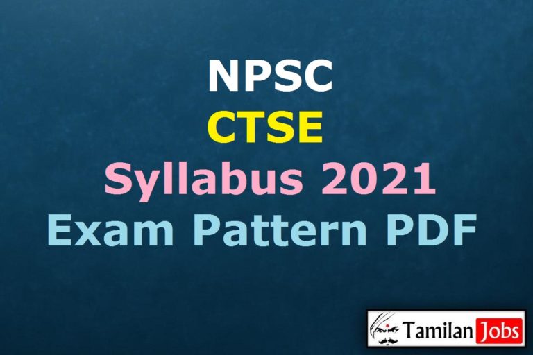 NPSC Combined Technical Services Exam Syllabus 2021 PDF